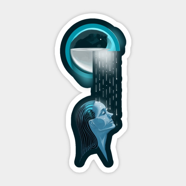 Midnight Shower Sticker by Mr.Guide